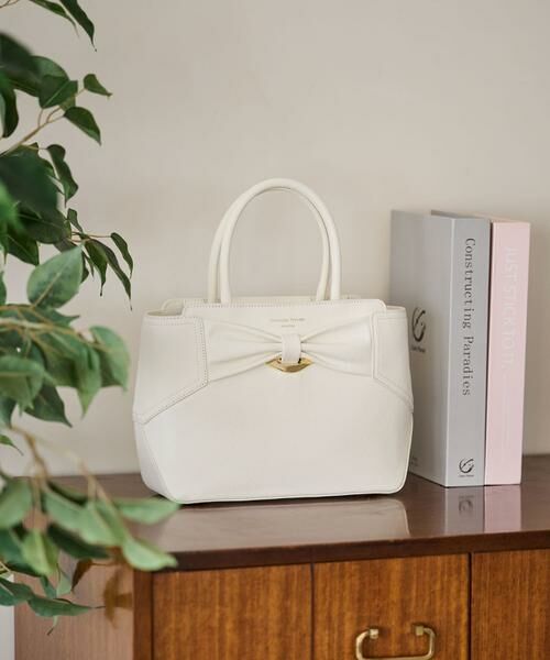 Samantha Thavasa / サマンサタバサ ハンドバッグ | リボンモチーフ スプリットレザーハンドバッグ | 詳細14