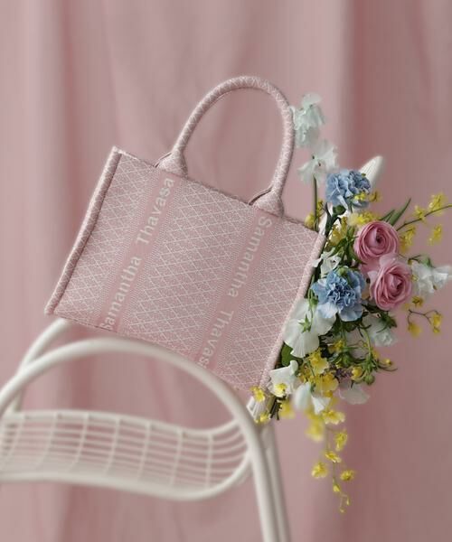 Samantha Thavasa / サマンサタバサ ハンドバッグ | [Newカラー]ステッチワークジャガード ハンドバッグ | 詳細14