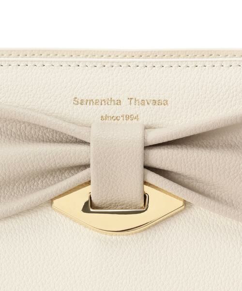 Samantha Thavasa / サマンサタバサ ショルダーバッグ | バイカラーリボンモチーフ スプリットレザーショルダーバッグ | 詳細5
