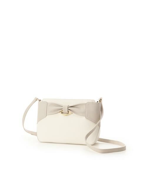 Samantha Thavasa / サマンサタバサ ショルダーバッグ | バイカラーリボンモチーフ スプリットレザーショルダーバッグ | 詳細6