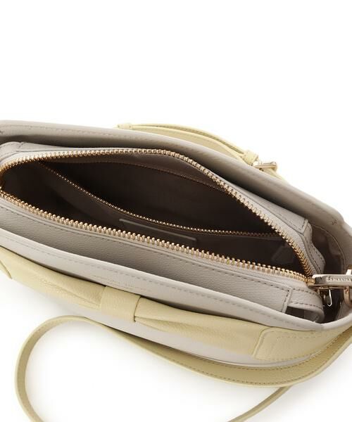 Samantha Thavasa / サマンサタバサ ショルダーバッグ | バイカラーリボンモチーフ スプリットレザーショルダーバッグ | 詳細10