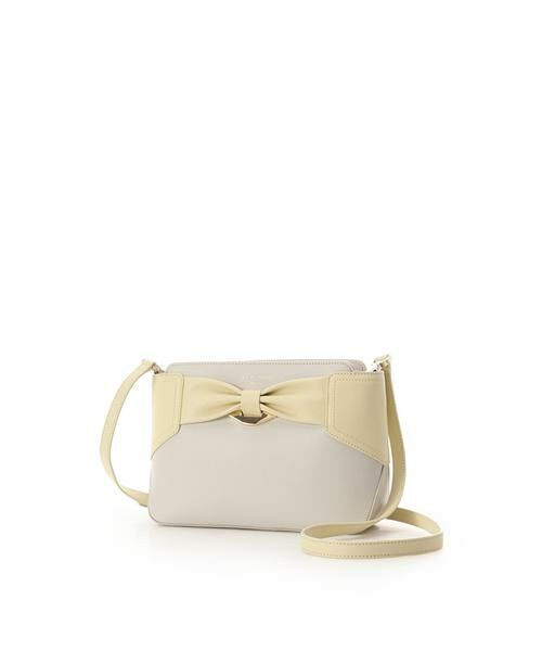 Samantha Thavasa / サマンサタバサ ショルダーバッグ | バイカラーリボンモチーフ スプリットレザーショルダーバッグ | 詳細12