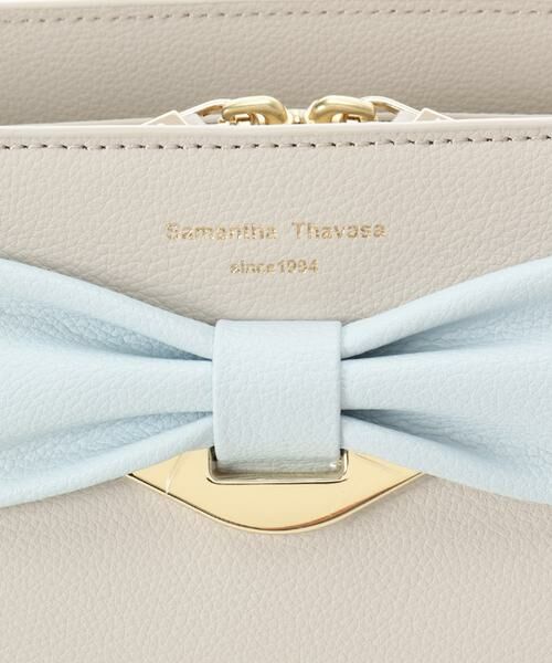 Samantha Thavasa / サマンサタバサ ショルダーバッグ | バイカラーリボンモチーフ スプリットレザーショルダーバッグ | 詳細17