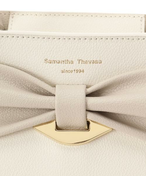 Samantha Thavasa / サマンサタバサ ハンドバッグ | バイカラーリボンモチーフ スプリットレザーハンドバッグ | 詳細6