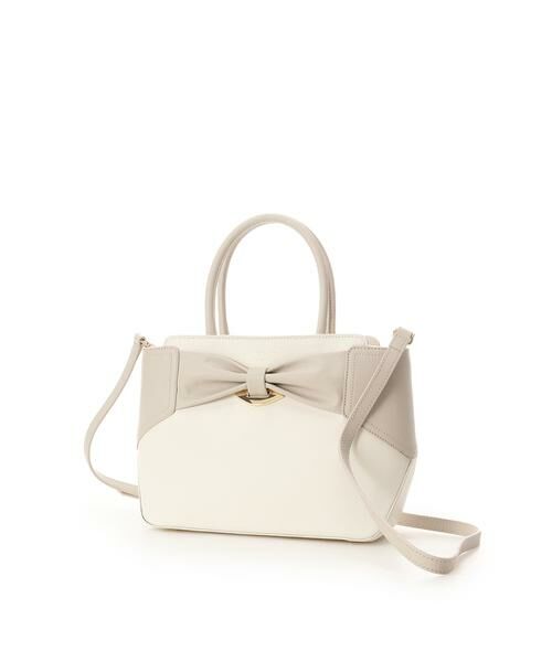 Samantha Thavasa / サマンサタバサ ハンドバッグ | バイカラーリボンモチーフ スプリットレザーハンドバッグ | 詳細7