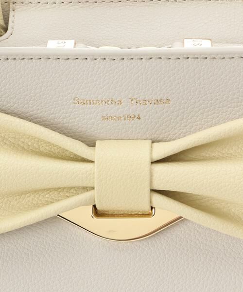 Samantha Thavasa / サマンサタバサ ハンドバッグ | バイカラーリボンモチーフ スプリットレザーハンドバッグ | 詳細14