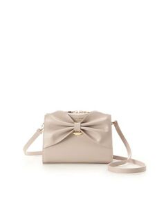 Samantha Thavasa / サマンサタバサ ショルダーバッグ | ドレープリボンレザーショルダーバッグ