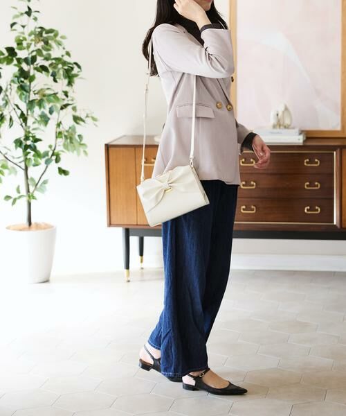 Samantha Thavasa / サマンサタバサ ショルダーバッグ | ドレープリボンレザーショルダーバッグ | 詳細15