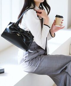 Samantha Thavasa / サマンサタバサ トートバッグ | ドレープリボンレザートートバッグ