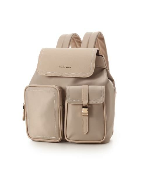 ★再出品★solpresa❤２ウェイリュック❤グレージュ❤新品❤完売品❤ セール】ジオメトリック 立体リュック/ バックパック/合皮