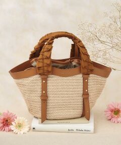 Samantha Thavasa / サマンサタバサ ハンドバッグ | 巾着付きフリルハンドルカゴバッグ