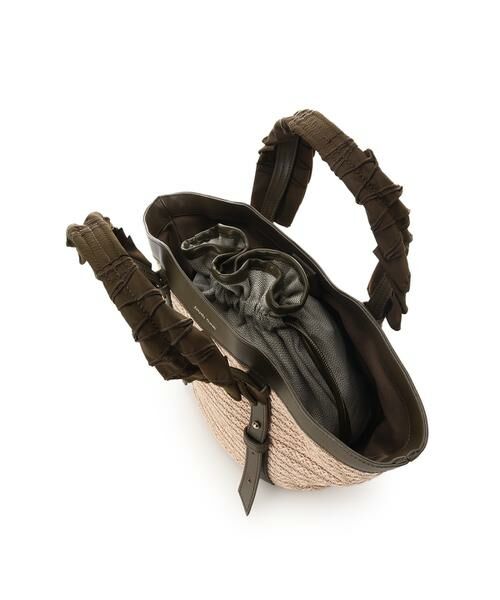 巾着付きフリルハンドルカゴバッグ (ハンドバッグ)|Samantha 巾着付きフリルハンドルカゴバッグ (ハンドバッグ)|Samantha