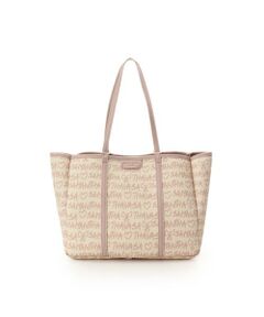 Samantha Thavasa / サマンサタバサ トートバッグ | スクリッタ柄キャンバスデザイン合皮トートバッグ[Revival Collection]