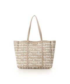 Samantha Thavasa / サマンサタバサ トートバッグ | スクリッタ柄キャンバスデザイン合皮トートバッグ[Revival Collection]