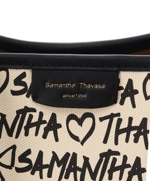 Samantha Thavasa / サマンサタバサ トートバッグ | スクリッタ柄キャンバスデザイン合皮トートバッグ[Revival Collection] | 詳細5