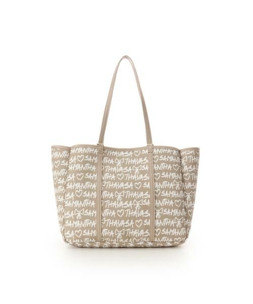 Samantha Thavasa / サマンサタバサ トートバッグ | スクリッタ柄キャンバスデザイン合皮トートバッグ[Revival Collection] | 詳細14