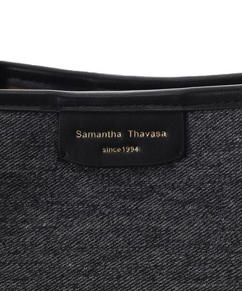 Samantha Thavasa / サマンサタバサ トートバッグ | デニム調キャンバスデザイン 合皮トートバッグ 大サイズ | 詳細6