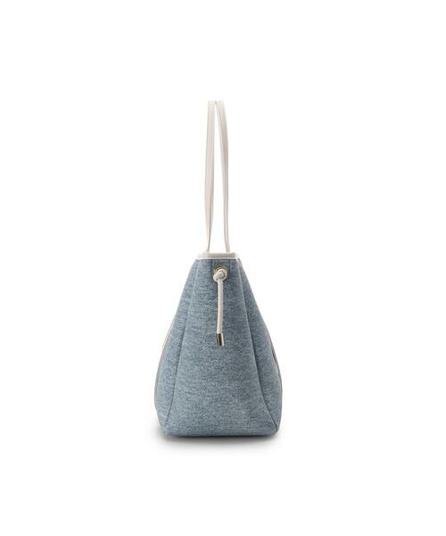 Samantha Thavasa / サマンサタバサ トートバッグ | デニム調キャンバスデザイン 合皮トートバッグ 大サイズ | 詳細10