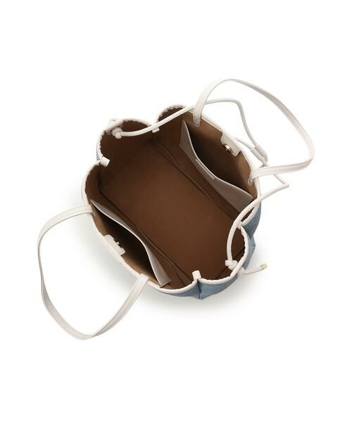 Samantha Thavasa / サマンサタバサ トートバッグ | デニム調キャンバスデザイン 合皮トートバッグ 大サイズ | 詳細12