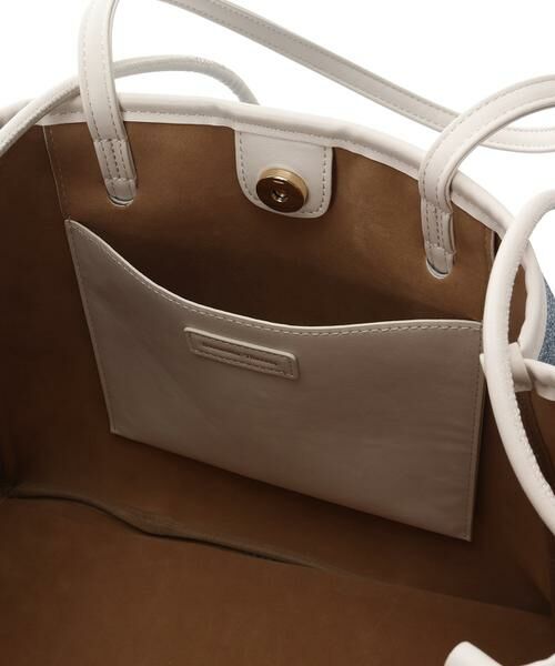 Samantha Thavasa / サマンサタバサ トートバッグ | デニム調キャンバスデザイン 合皮トートバッグ 大サイズ | 詳細13