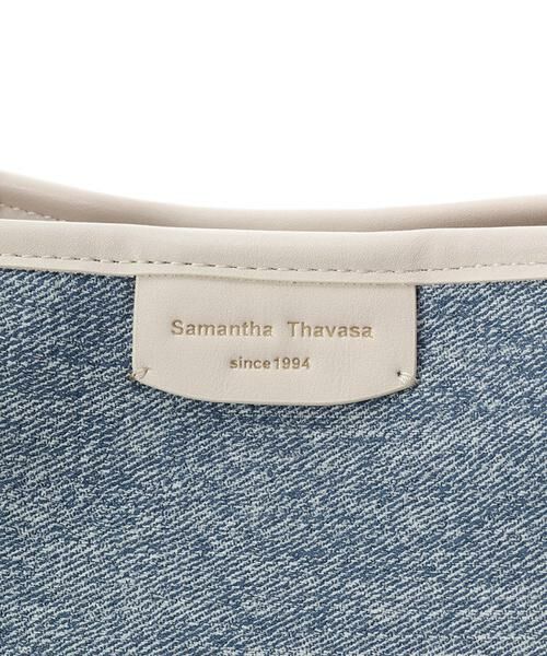 Samantha Thavasa / サマンサタバサ トートバッグ | デニム調キャンバスデザイン 合皮トートバッグ 大サイズ | 詳細14