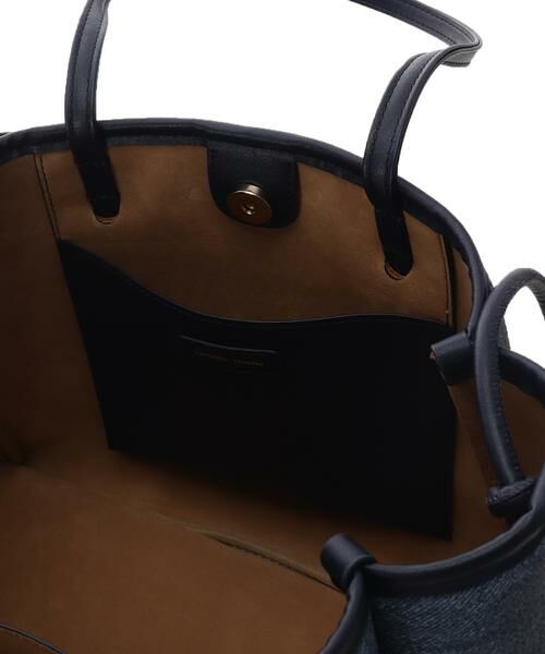 Samantha Thavasa / サマンサタバサ トートバッグ | デニム調キャンバスデザイン 合皮トートバッグ 大サイズ | 詳細20