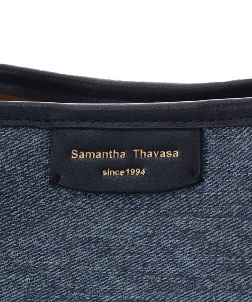 Samantha Thavasa / サマンサタバサ トートバッグ | デニム調キャンバスデザイン 合皮トートバッグ 大サイズ | 詳細21