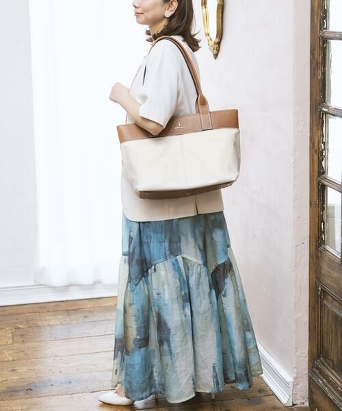 Samantha Thavasa / サマンサタバサ トートバッグ | シンプルナイロン×合皮トート 大サイズ | 詳細13