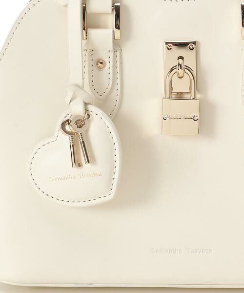 Samantha Thavasa / サマンサタバサ ハンドバッグ | ハートモチーフレザーハンドバッグ 小サイズ | 詳細11