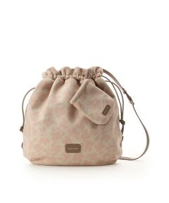 Samantha Thavasa / サマンサタバサ ショルダーバッグ | ミニ巾着ポーチつき フラワーデザインショルダーバッグ