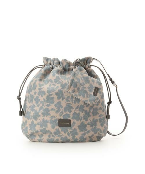 Samantha Thavasa / サマンサタバサ ショルダーバッグ | ミニ巾着ポーチつき フラワーデザインショルダーバッグ(ライトブルー)