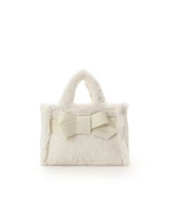 ワンポイントリボン ファーバッグ