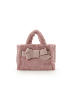 Samantha Thavasa / サマンサタバサ ハンドバッグ | ワンポイントリボン ファーバッグ