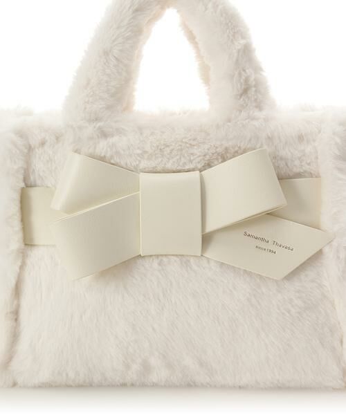 Samantha Thavasa / サマンサタバサ ハンドバッグ | ワンポイントリボン ファーバッグ | 詳細11