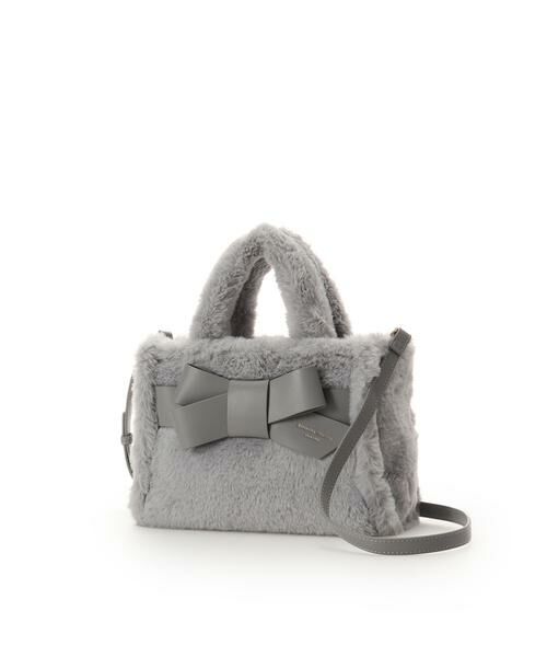 Samantha Thavasa / サマンサタバサ ハンドバッグ | ワンポイントリボン ファーバッグ | 詳細24