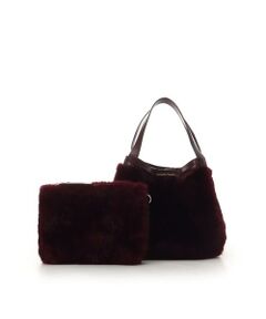 Samantha Thavasa / サマンサタバサ ハンドバッグ | ポーチ付き コンパクトファーバッグ