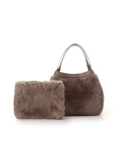 Samantha Thavasa / サマンサタバサ ハンドバッグ | ポーチ付き コンパクトファーバッグ