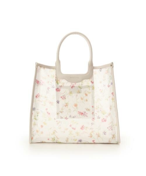 Samantha Thavasa / サマンサタバサ トートバッグ | フラワーモチーフチュール トートバッグ（オフホワイト）