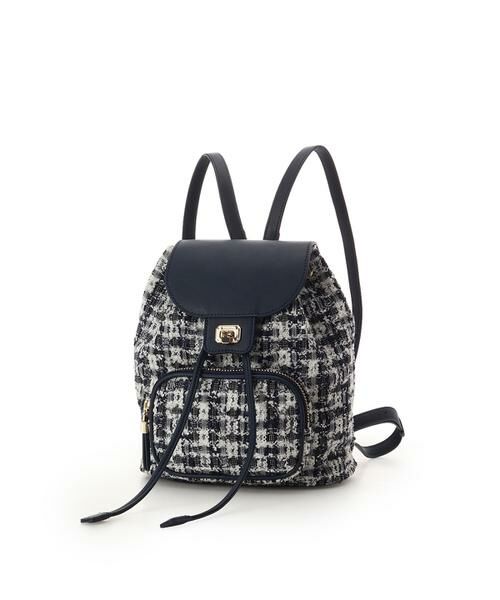 Samantha Thavasa / サマンサタバサ リュック・バックパック | オリジナル金具ツイード リュック（ネイビー）