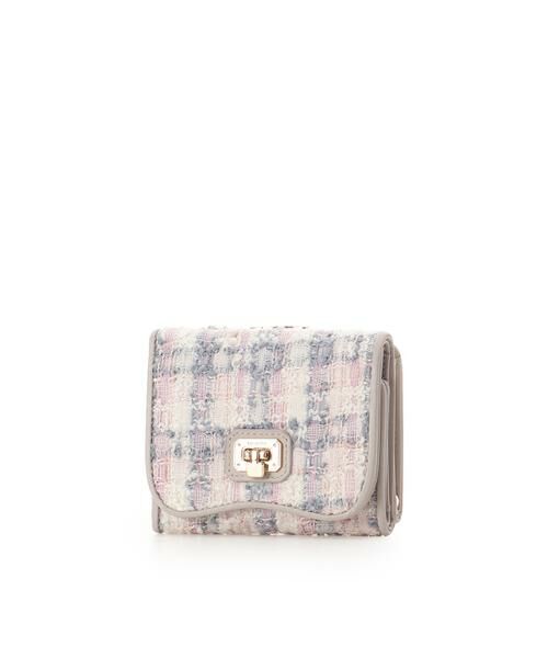 Samantha Thavasa / サマンサタバサ 財布・コインケース・マネークリップ | オリジナル金具ツイード 折財布 | 詳細1