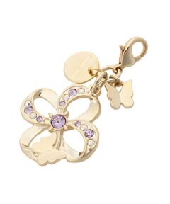 Samantha Thavasa / サマンサタバサ チャーム | フラワーパピヨンモチーフ ファスナーチャーム