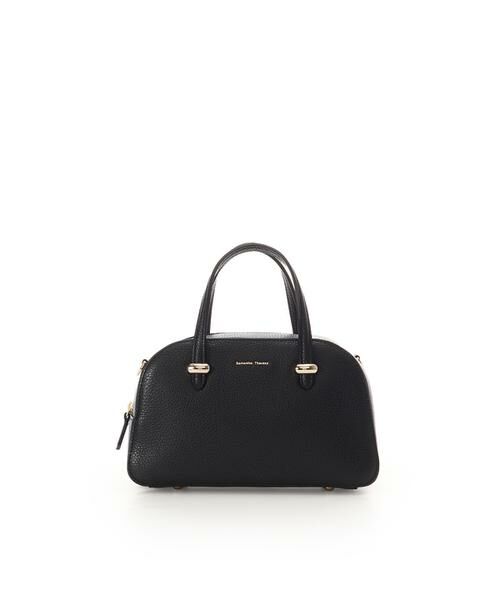 Samantha Thavasa / サマンサタバサ ハンドバッグ | イタリアンシュリンクレザー ボストンバッグ（ブラック）