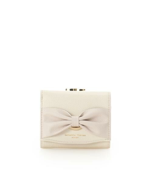 Samantha Thavasa / サマンサタバサ 財布・コインケース・マネークリップ | バイカラーリボンモチーフ口金折財布（ピンク）