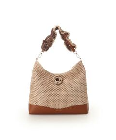 Samantha Thavasa / サマンサタバサ ハンドバッグ | ワンポイントフラワーモチーフ フリルバッグ