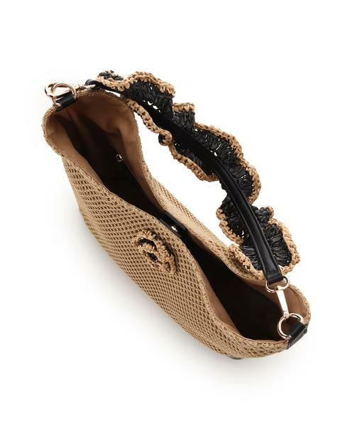 Samantha Thavasa / サマンサタバサ ハンドバッグ | ワンポイントフラワーモチーフ フリルバッグ | 詳細3