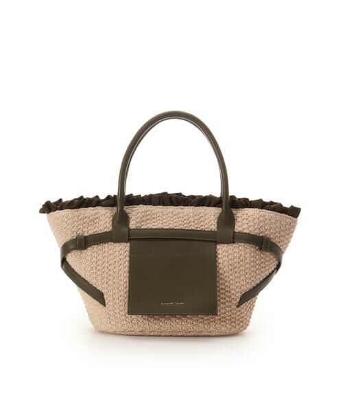 Samantha Thavasa / サマンサタバサ ハンドバッグ | フロントポケットかごバッグ（カーキ）