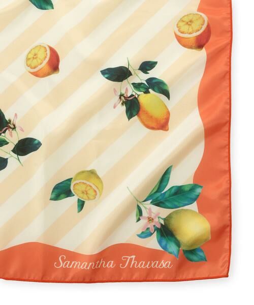 Samantha Thavasa / サマンサタバサ マフラー・ショール・スヌード・ストール | ストライプレモンモチーフ スカーフ | 詳細1