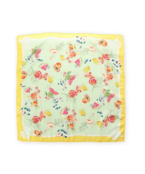 Samantha Thavasa / サマンサタバサ マフラー・ショール・スヌード・ストール | トロピカルフルーツ スカーフ（イエロー）