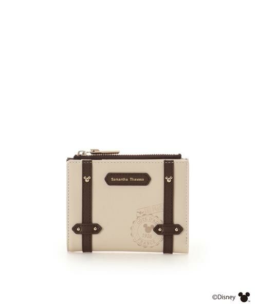 Samantha Thavasa / サマンサタバサ 財布・コインケース・マネークリップ | 「ミッキー＆ミニー」TRAVELコレクション 折財布（ベージュ）
