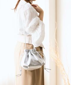 Samantha Thavasa Petit Choice / サマンサタバサプチチョイス ショルダーバッグ | レザーシンプル巾着バッグ